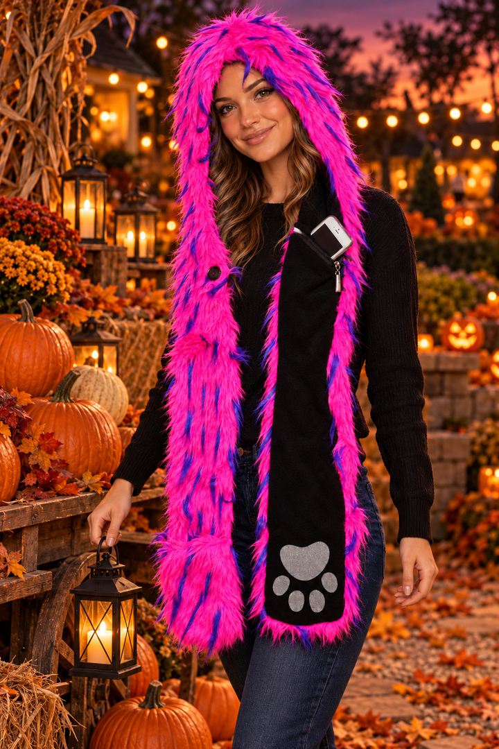 DUAL-COLORED HAT &amp; SCARF SET