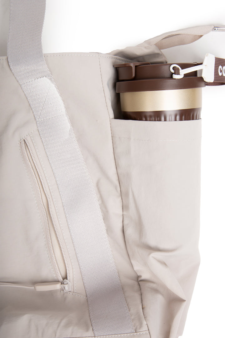 SOLID COLOR CROSSBODY TOTE BAG