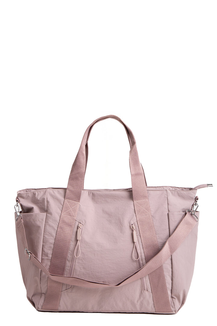 SOLID COLOR CROSSBODY TOTE BAG