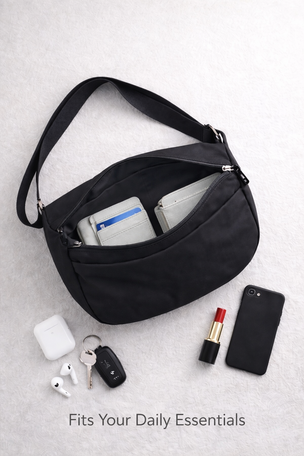 SOLID COLOR CROSSBODY BAG