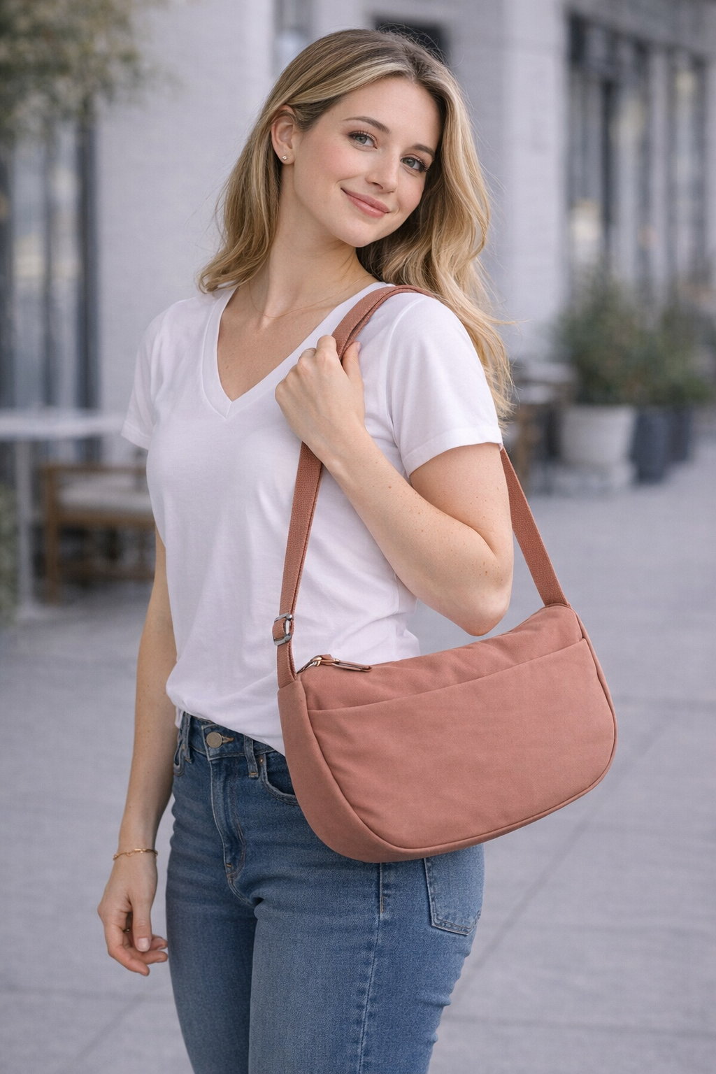 SOLID COLOR CROSSBODY BAG