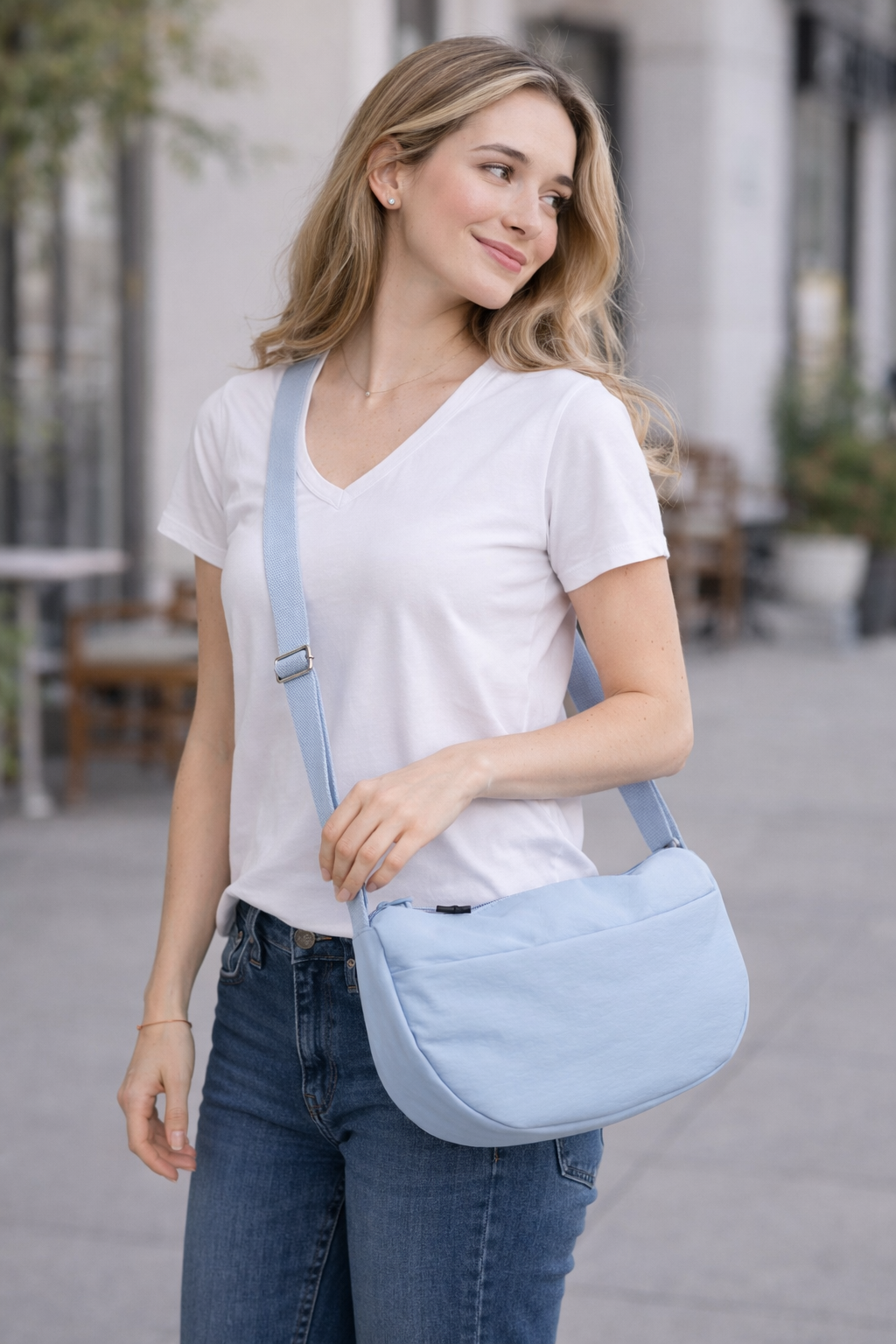 SOLID COLOR CROSSBODY BAG