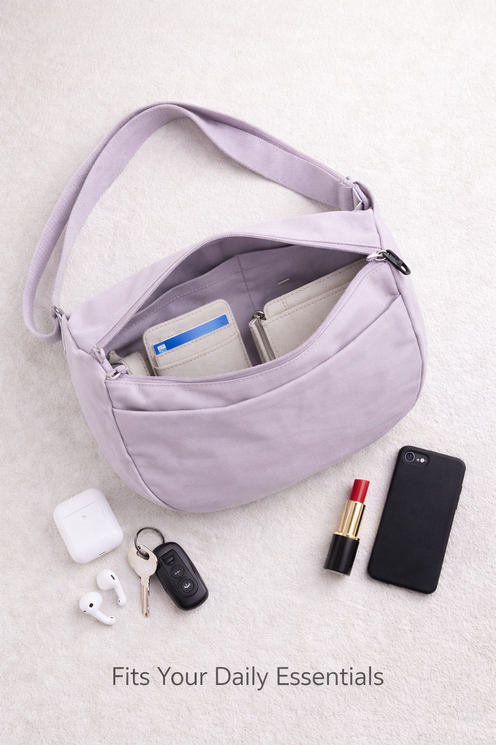 SOLID COLOR CROSSBODY BAG