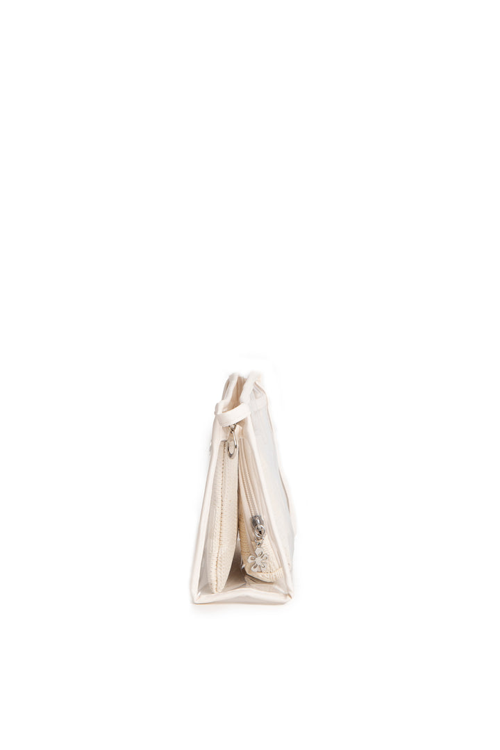 TRANSPARENT &amp; SOLID COLOR COSMETIC TRAVEL POUCH SET