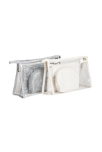 Load image into Gallery viewer, TRANSPARENT &amp; SNAKE-SKIN PATTERN COSMETIC TRAVEL POUCH SET
