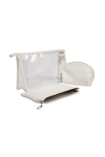 Load image into Gallery viewer, TRANSPARENT &amp; SNAKE-SKIN PATTERN COSMETIC TRAVEL POUCH SET
