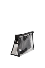 Load image into Gallery viewer, TRANSPARENT &amp; FLORAL PATTERN COSMETIC TRAVEL POUCH SET
