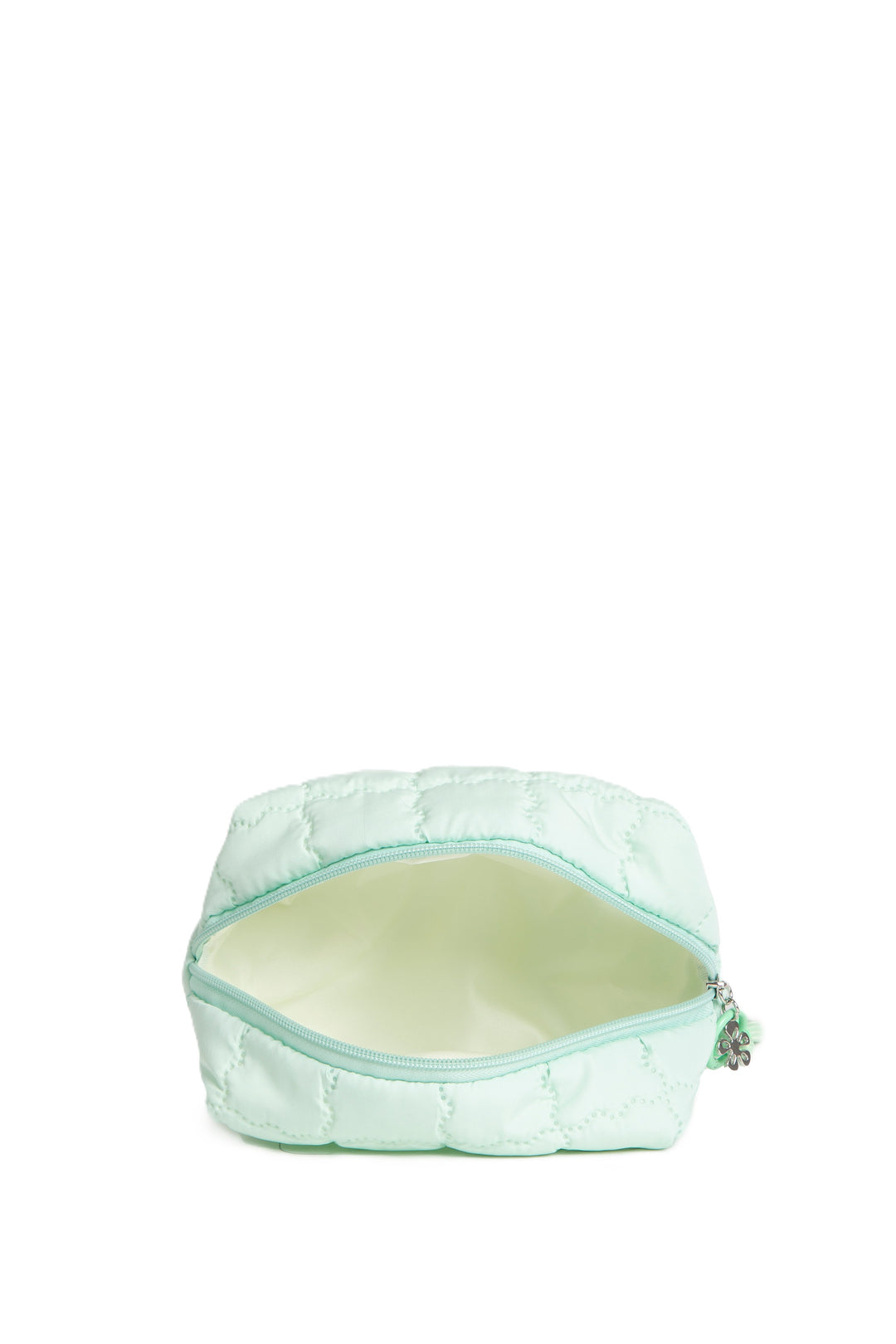SOLID COLOR QULITED PATTERN TRAVEL POUCH