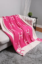 Load image into Gallery viewer, INITIAL "H" PATTERN THROW BLANKET
