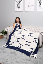 Load image into Gallery viewer, INITIAL "H" PATTERN THROW BLANKET
