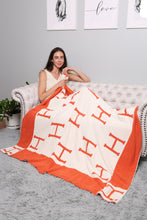 Load image into Gallery viewer, INITIAL "H" PATTERN THROW BLANKET
