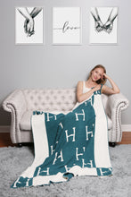 Load image into Gallery viewer, INITIAL "H" PATTERN THROW BLANKET
