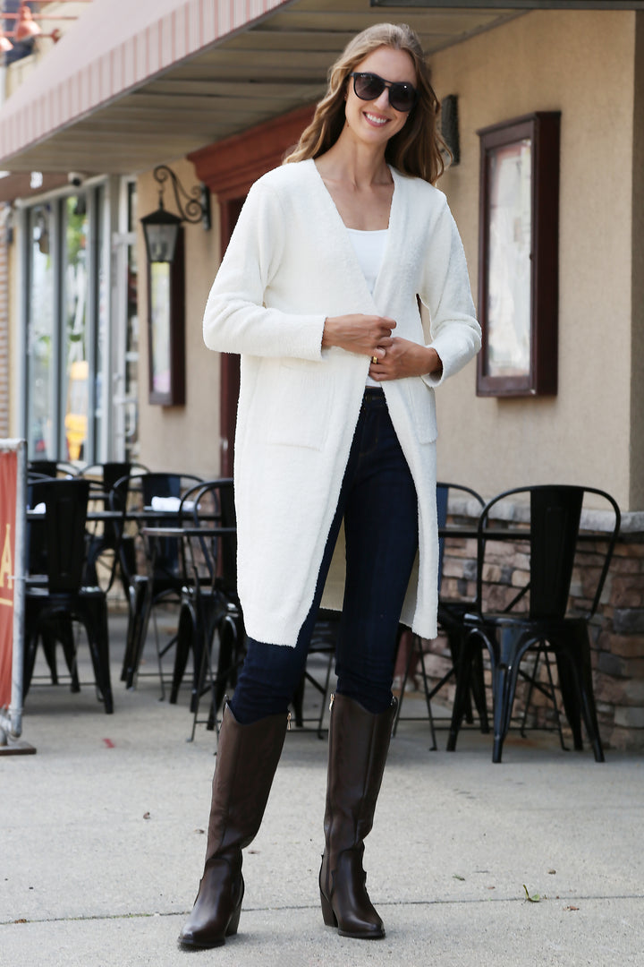 SOLID COLOR CARDIGAN