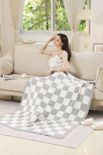 Load image into Gallery viewer, CHECKERED PATTERN THROW BLANKET
