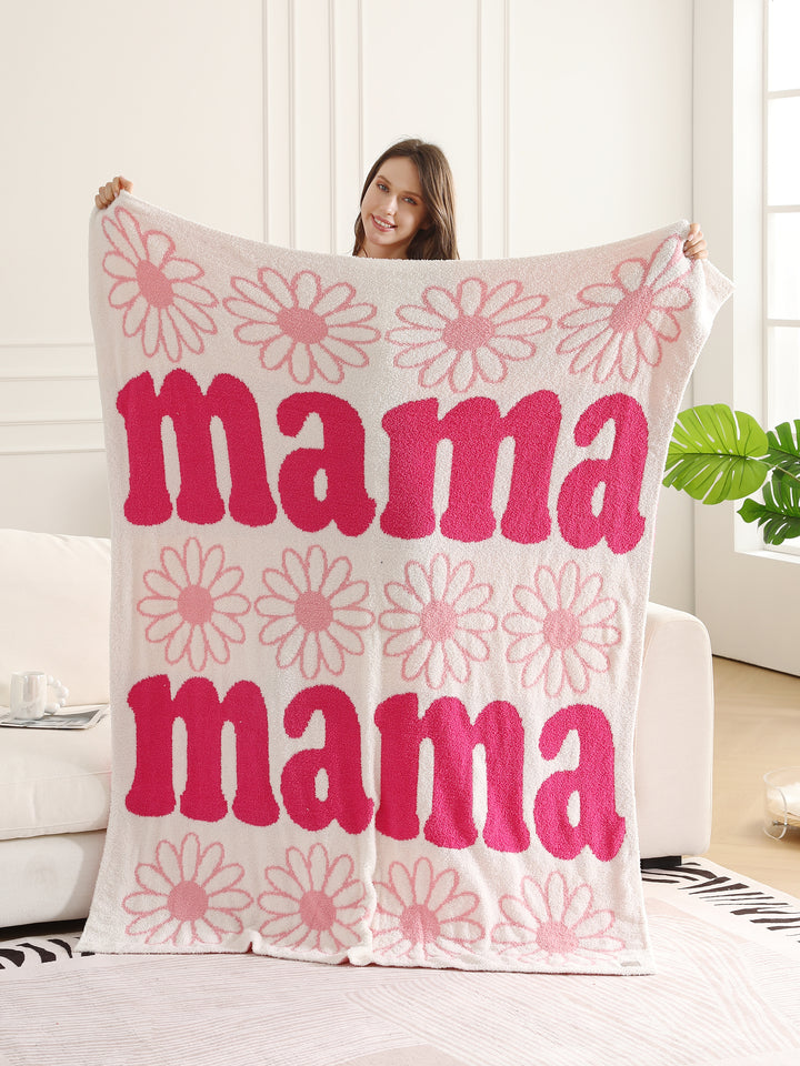 DAISY &amp; MAMA PATTERN THROW BLANKET