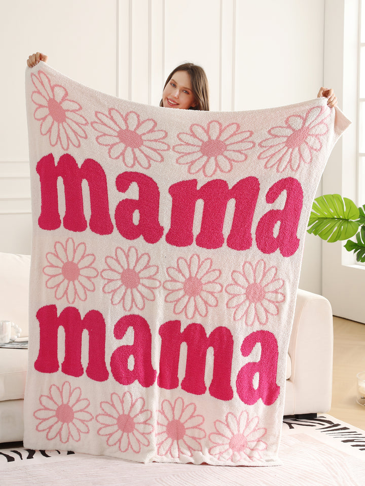 DAISY &amp; MAMA PATTERN THROW BLANKET