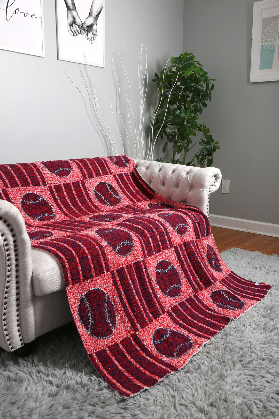 BASEBALL, CHECKERED, &amp; PIN-STRIPED PATTERN THROW BLANKET