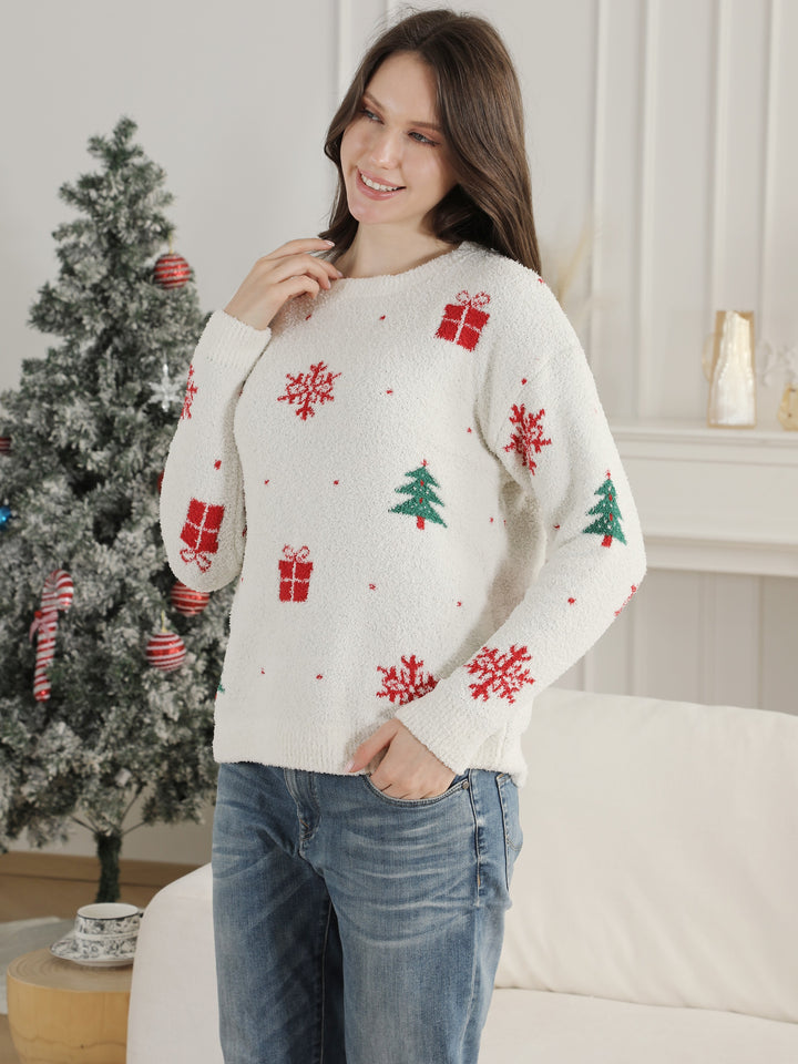 CHRISTMAS THEMED PATTERN SWEATER
