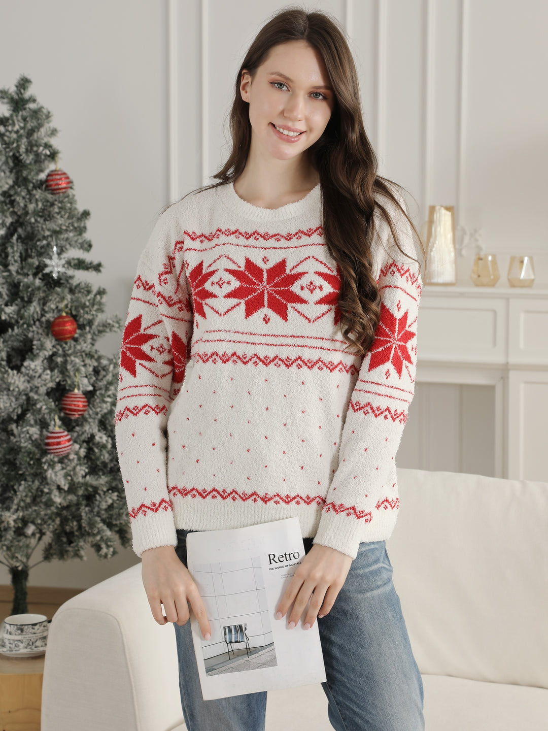 CHRISTMAS THEMED PATTERN SWEATER
