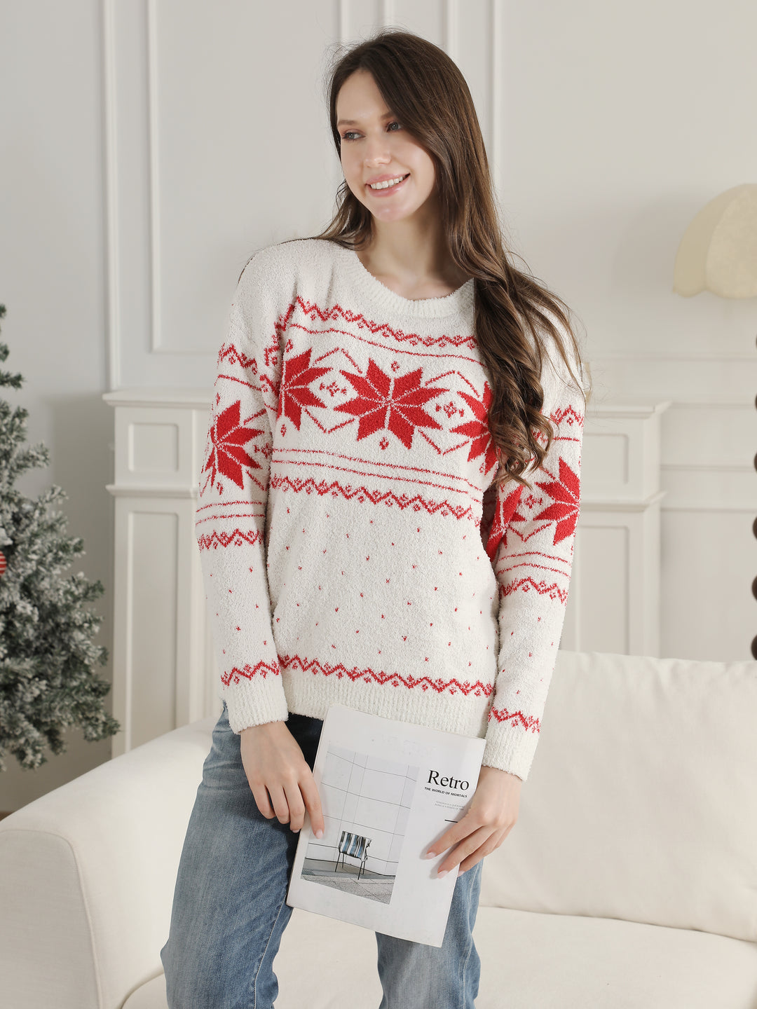CHRISTMAS THEMED PATTERN SWEATER