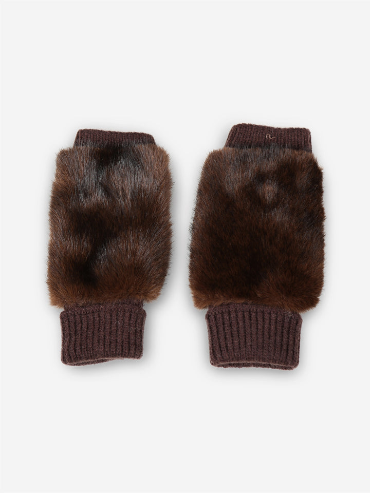 SOLID COLOR FINGERLESS MITTENS - 12 pr pack