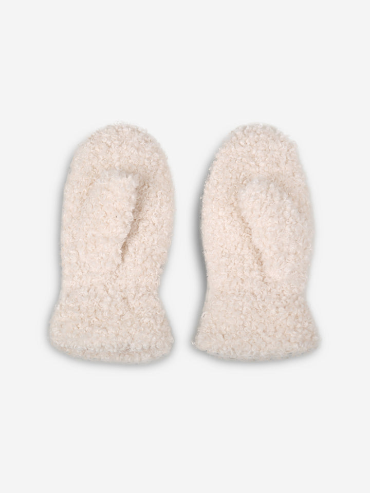 SOLID COLOR TEDDY MITTENS - 12 pr pack