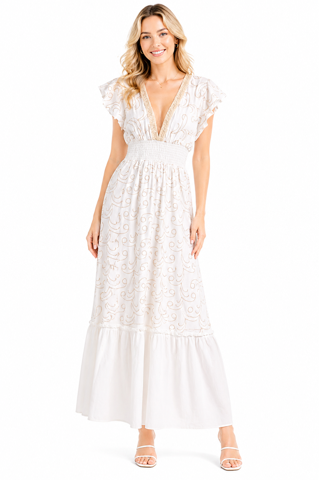 BOHO PATTERN COVER-UP DRESS