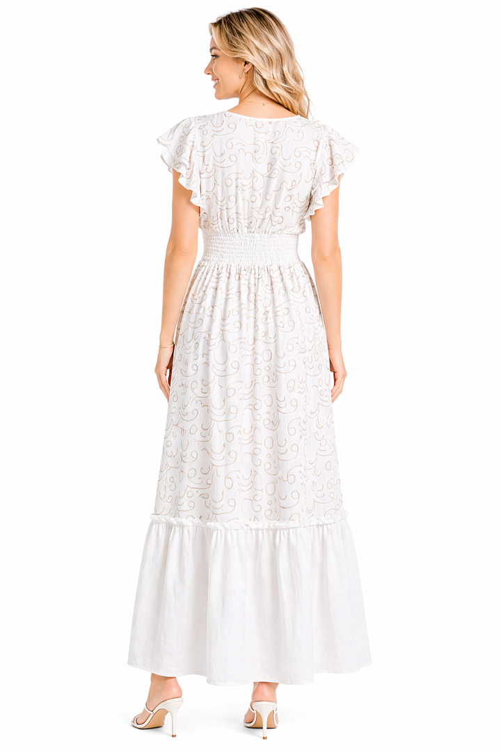 BOHO PATTERN COVER-UP DRESS
