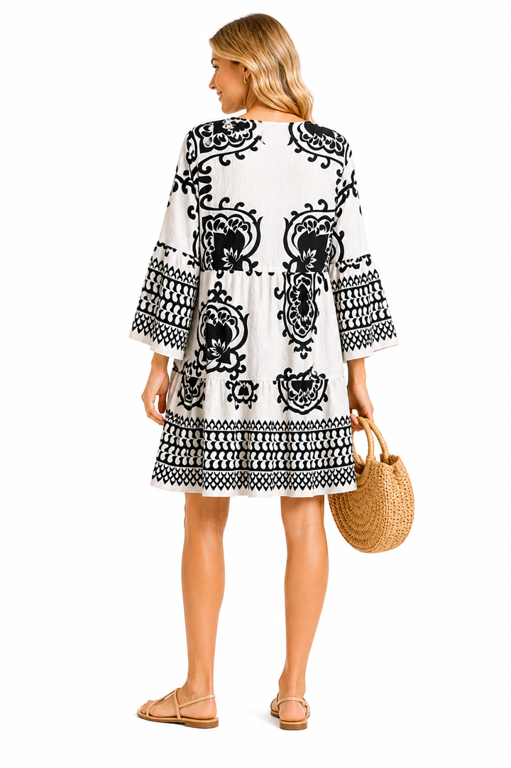 BOHO PATTERN COVER-UP DRESS