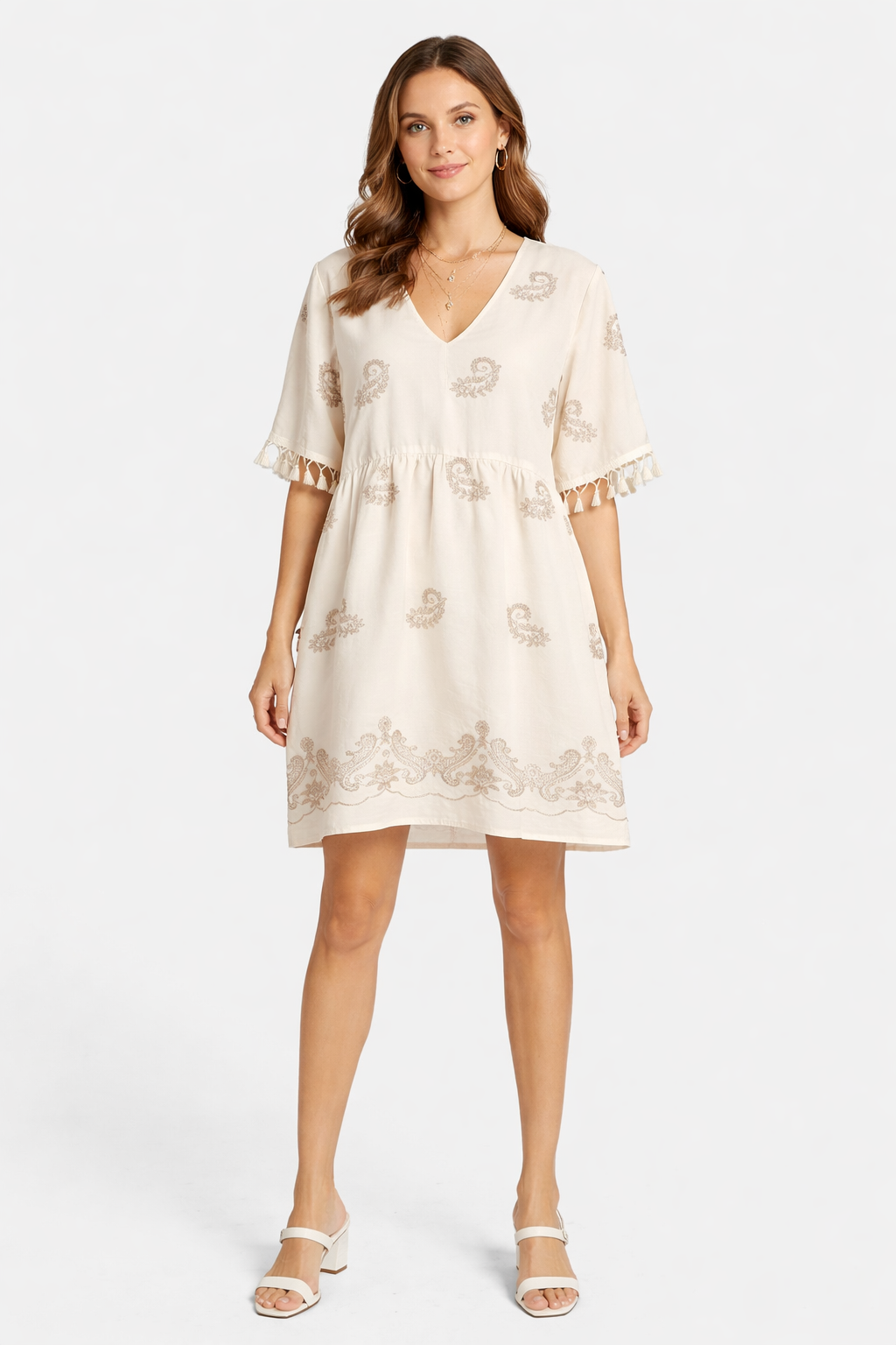 PAISLEY PATTERN COVER-UP DRESS