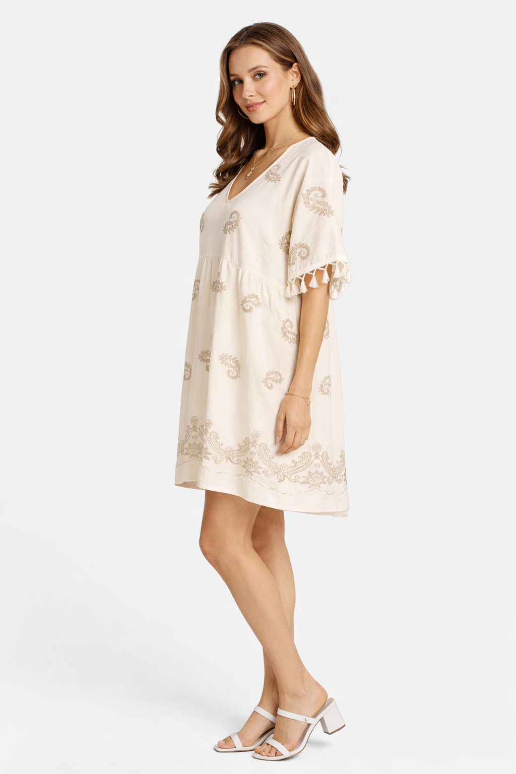 PAISLEY PATTERN COVER-UP DRESS
