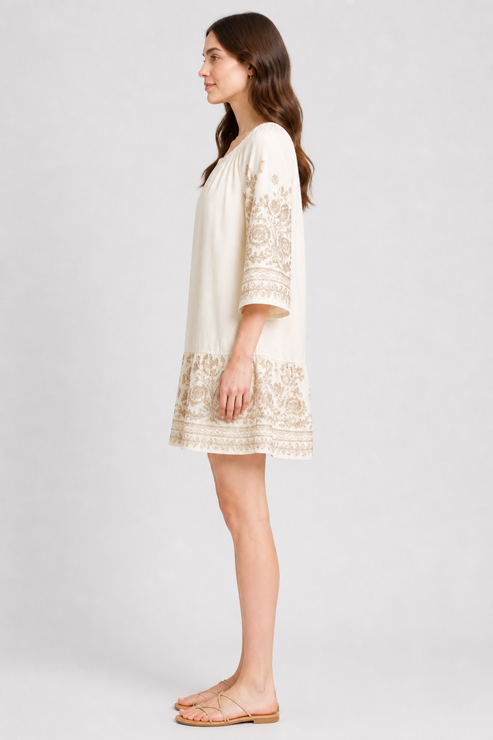 FLORAL PATTERN COVER-UP DRESS