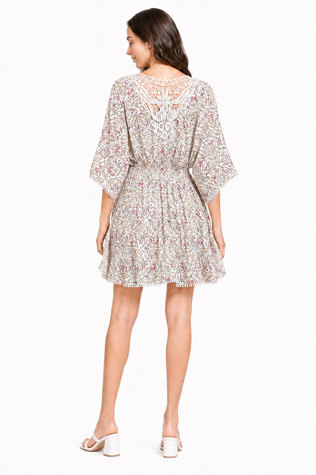 FLORAL PATTERN COVER-UP DRESS