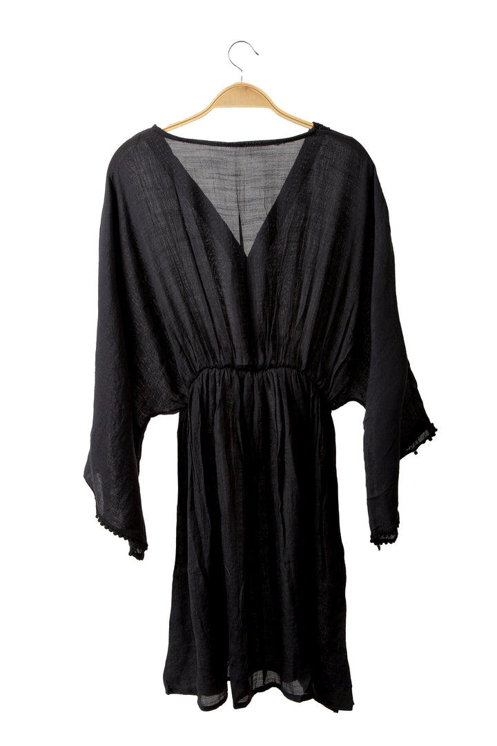 SOLID COLOR COVER-UP DRESS