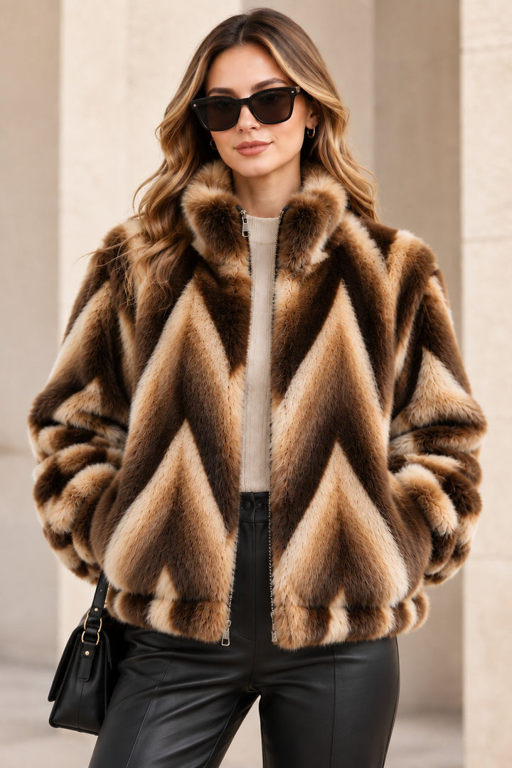CHEVRON PATTERN JACKET