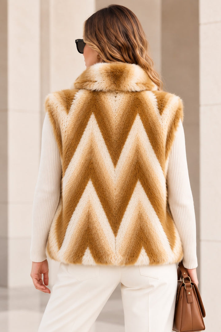 CHEVRON PATTERN VEST