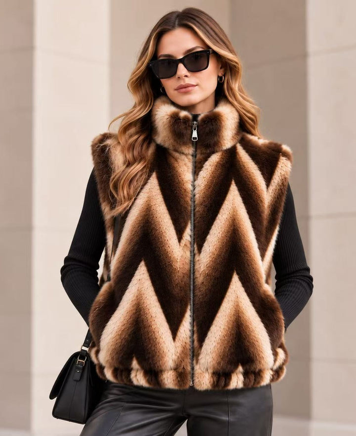 CHEVRON PATTERN VEST