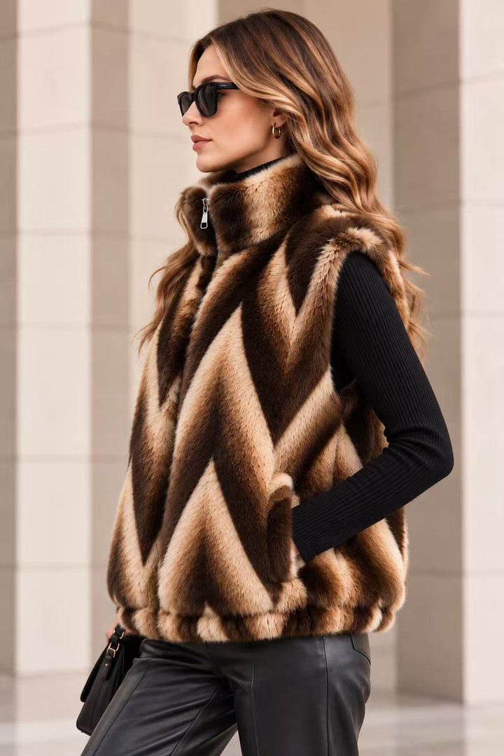 CHEVRON PATTERN VEST