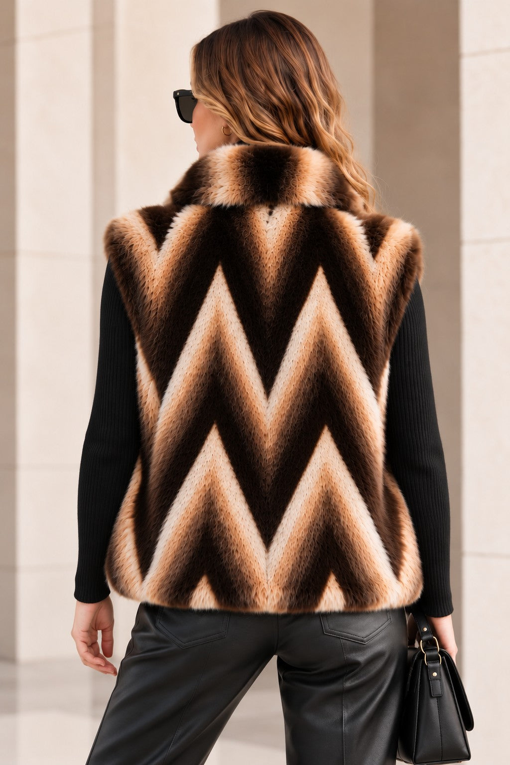 CHEVRON PATTERN VEST