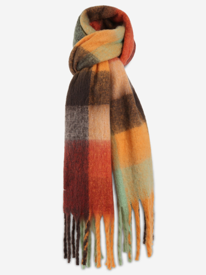 PLAID PATTERN SCARF
