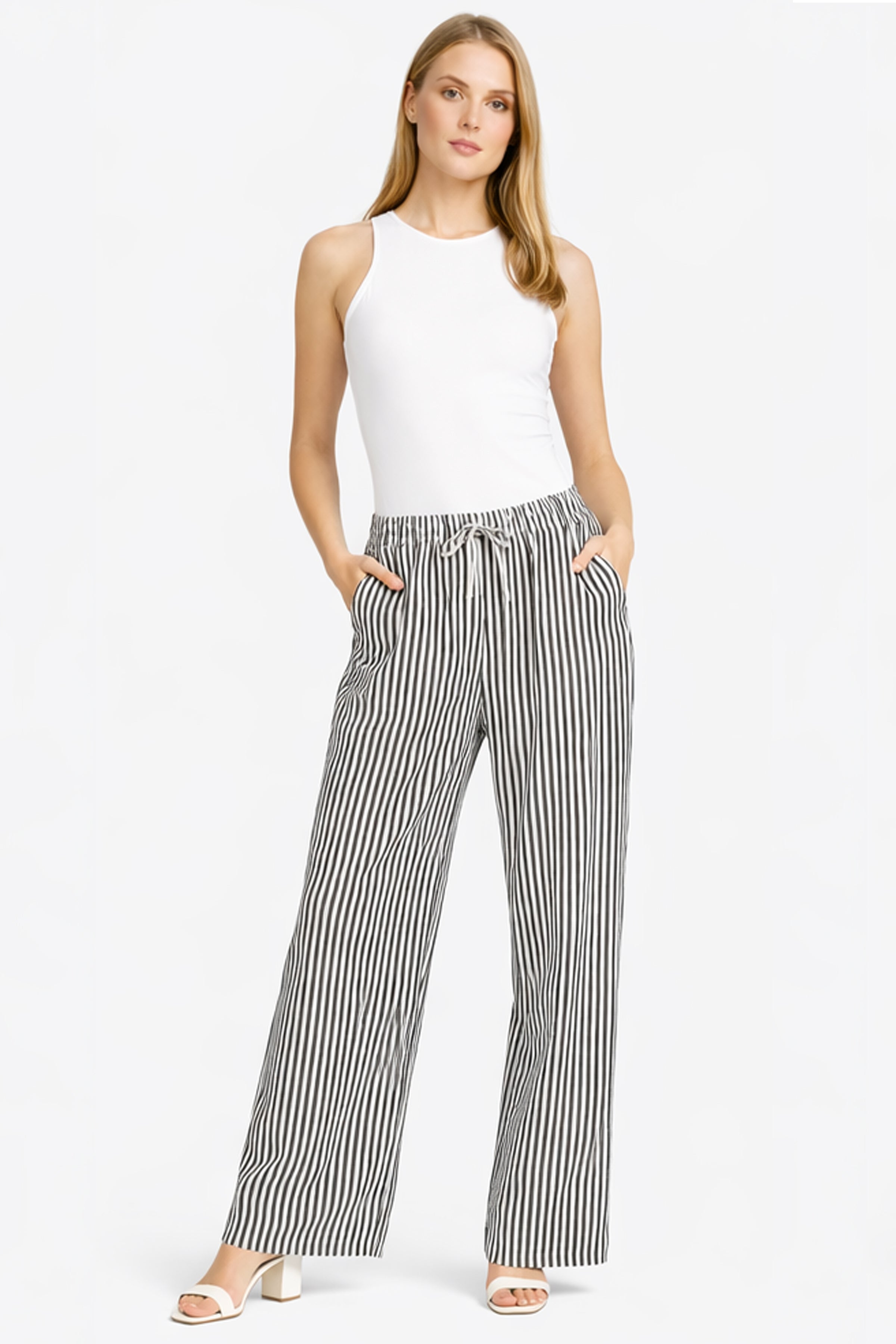 STRIPED PATTERN PANTS