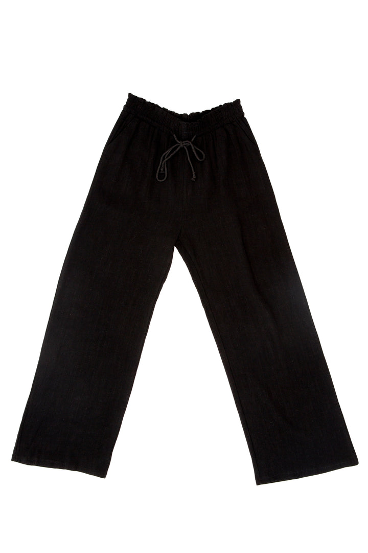 SOLID COLOR LINEN PANTS