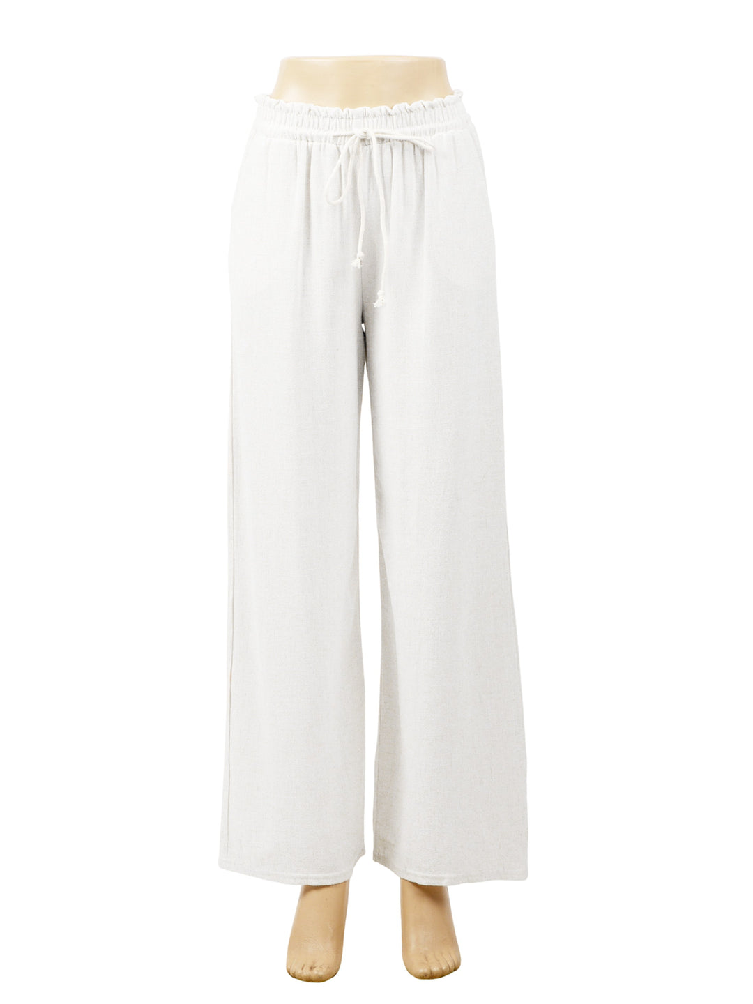 SOLID COLOR LINEN PANTS