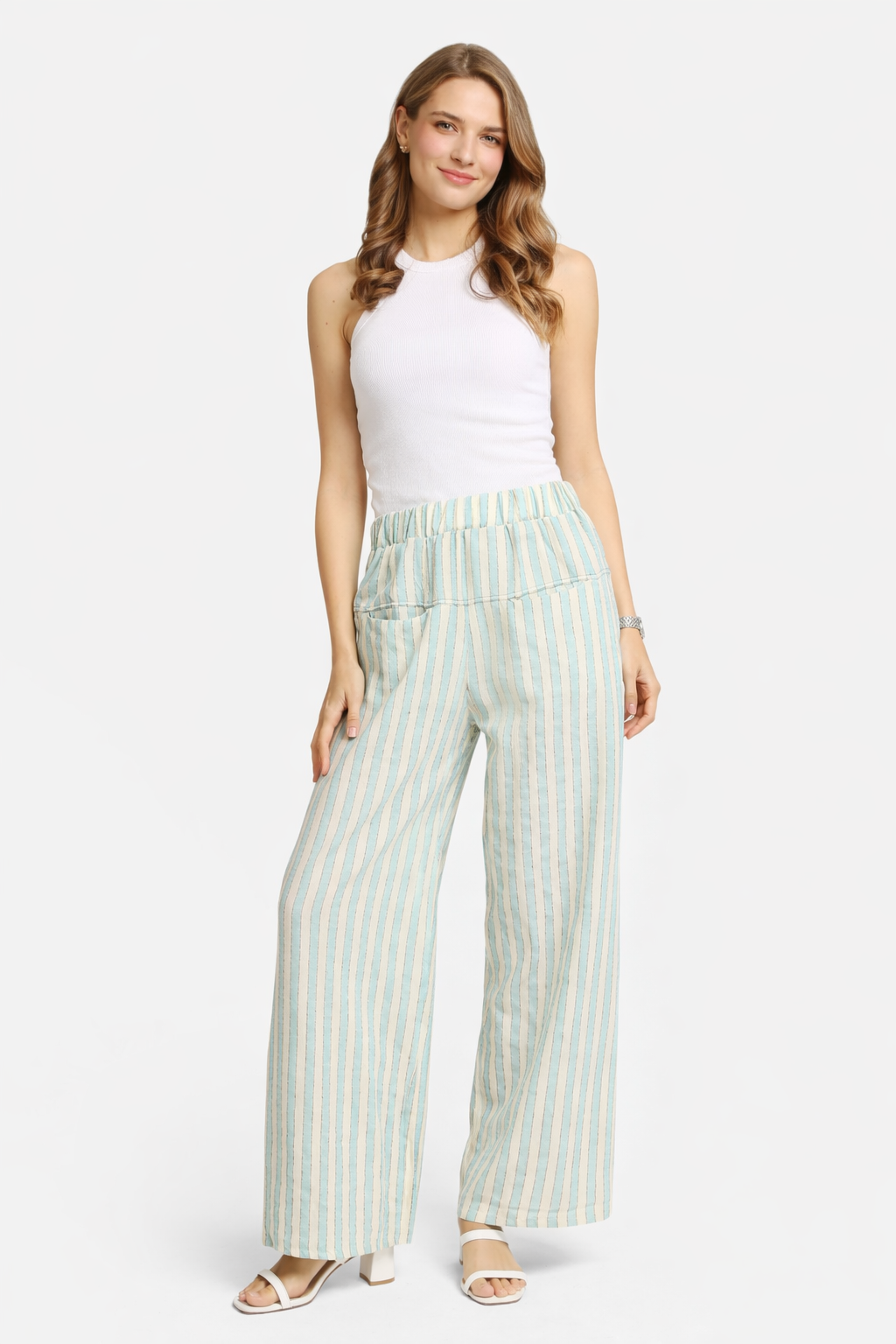 STRIPED PATTERN PANTS