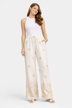 Load image into Gallery viewer, FLORAL &amp; PAISLEY PATTERN LINEN PANTS
