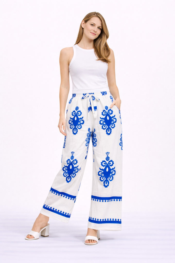 BOHO FLORAL PATTERN PANTS