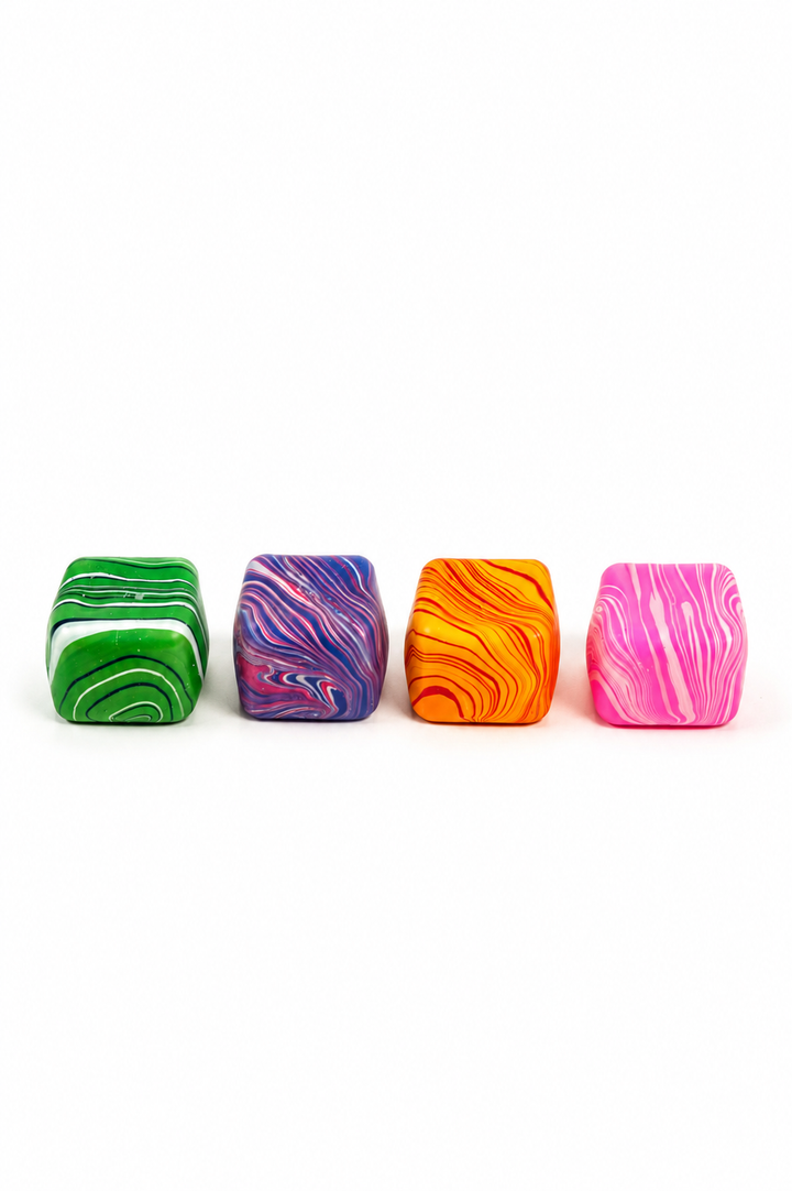 Marble Swirl Cube Stress Relief Squishy Toy - 12 pc pack
