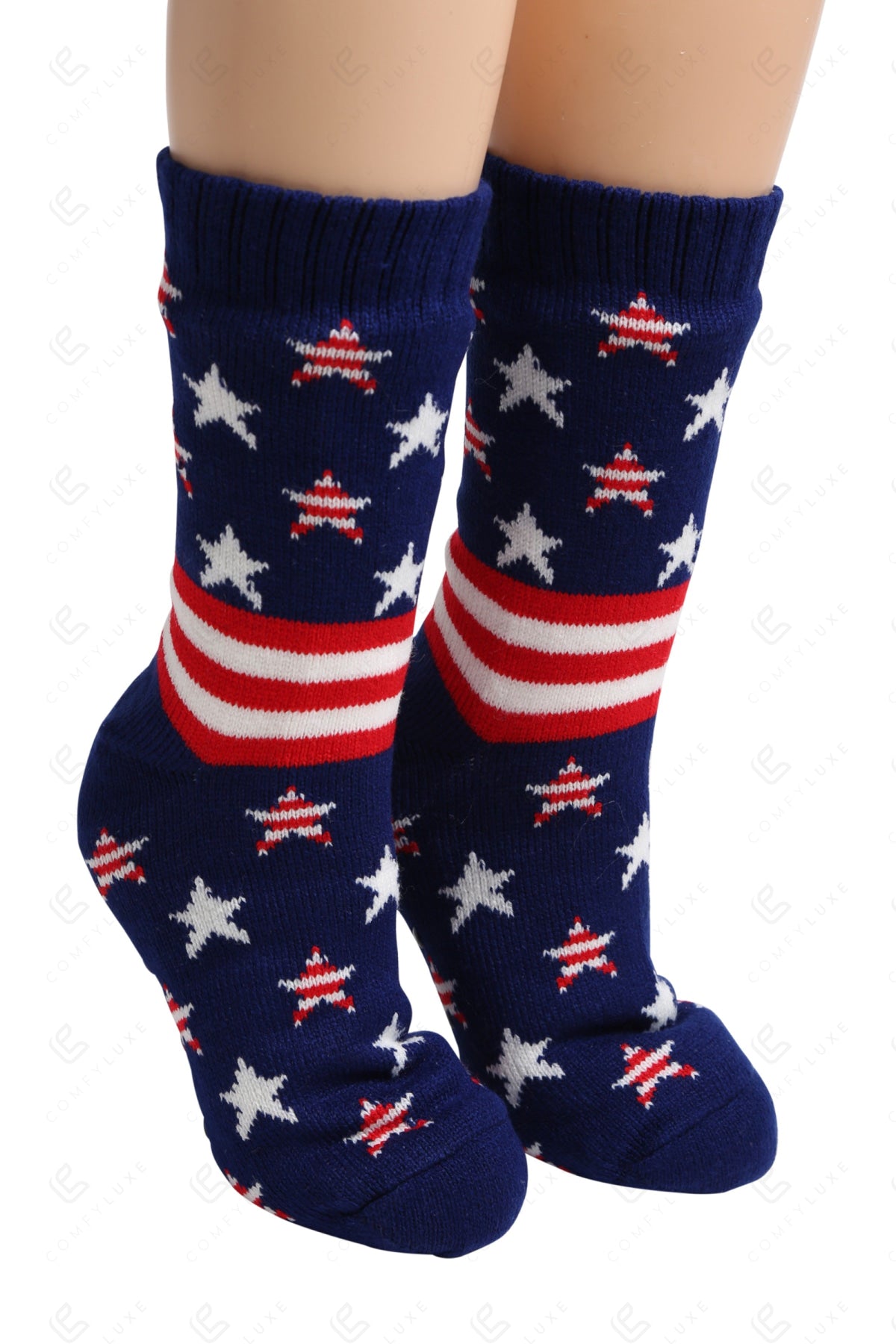 AMERICAN FLAG PATTERN SLIPPER SOCKS SOCKS