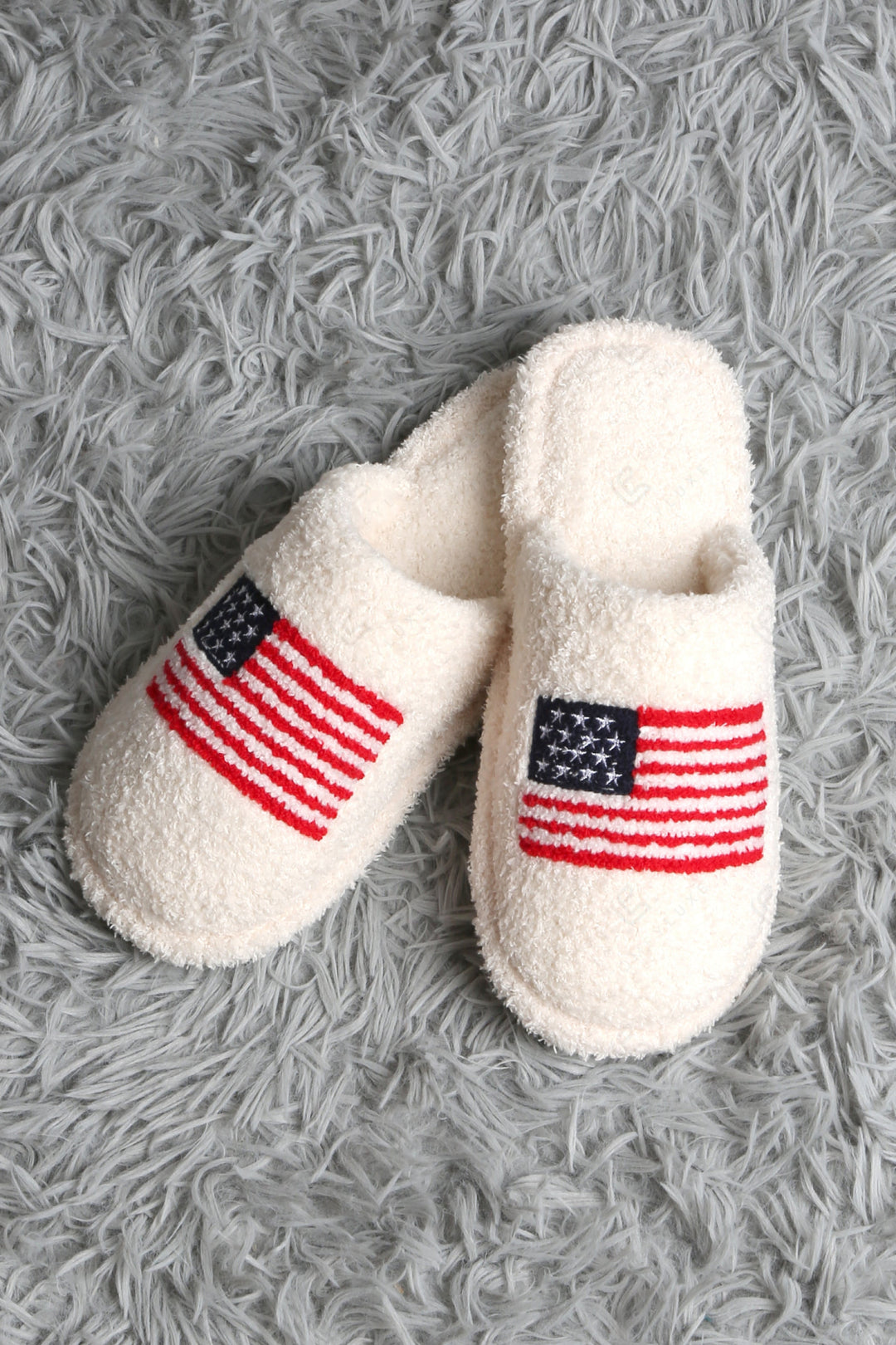 AMERICAN FLAG PATTERN SLIPPERS SLIPPERS/SLIDES