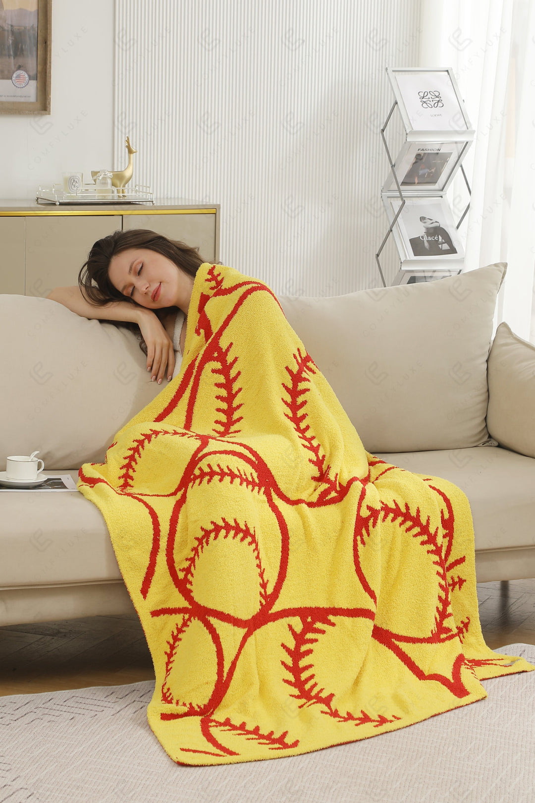 Jcl4320 Softball Throw Blankets